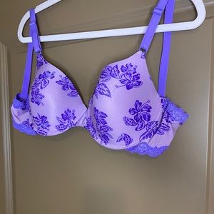 Floral lace bra